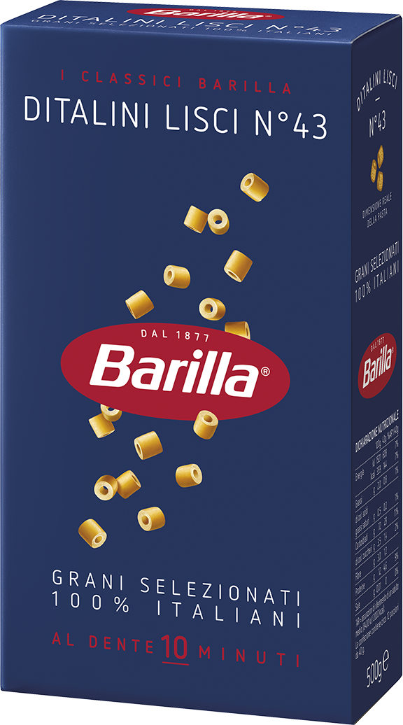 PASTA BARILLA DITALI LISCI ( OGNI 4 PACCHETTI , ANCHE NON DELLO STESSO  FORMATO , AVRAI SEMPRE UN OMAGGIO , IL VALORE DEL OMAGGIO CI RENDE SEMPRE  SUPER COMPETITIVI ) - Latteria Locatelli